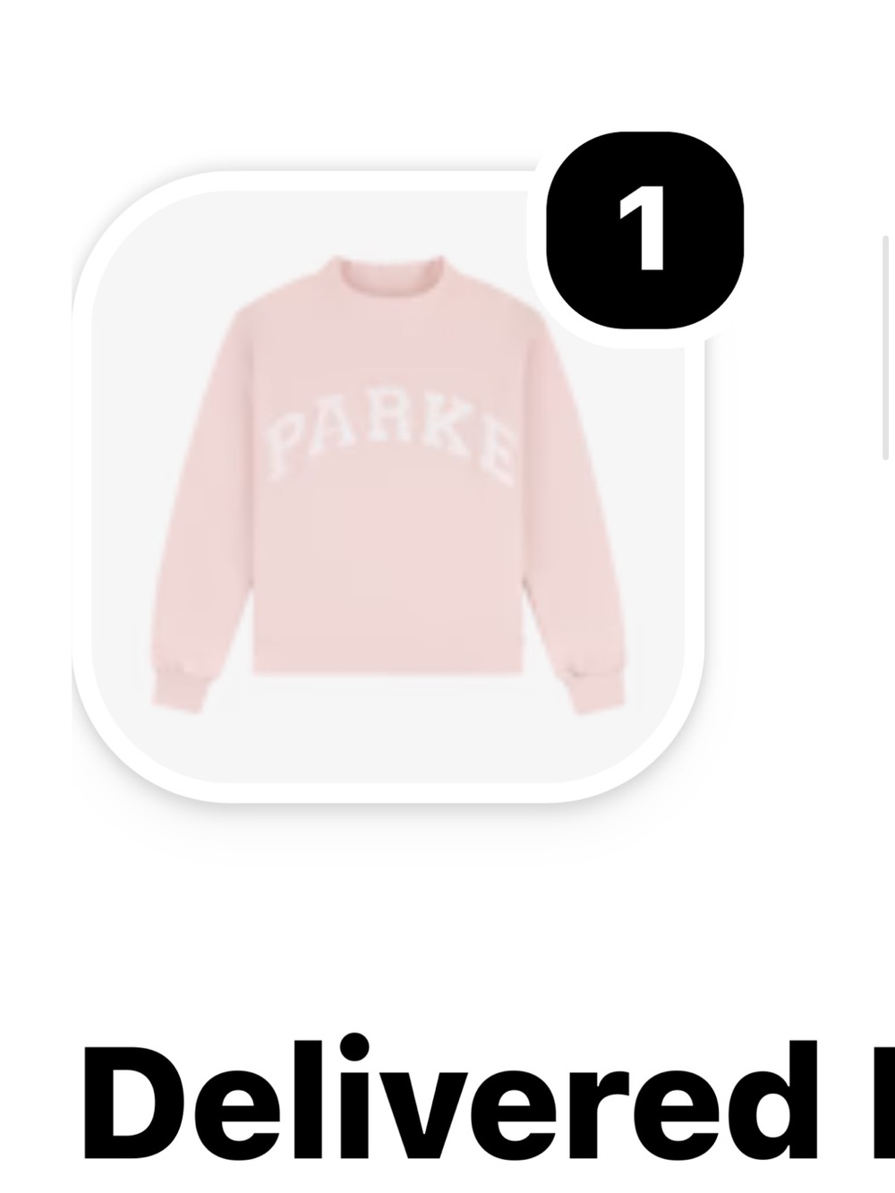 NWT PARKE ROSE Crewneck with Embroidered Logo - Picture 2 of 3